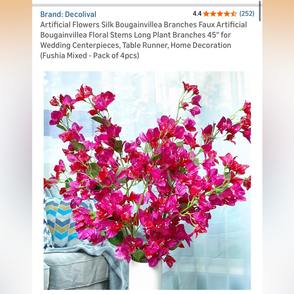 FINAL PRICE - Set of two bougainvillea branches🌺